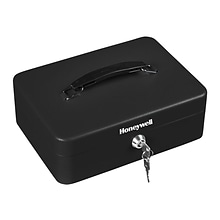 Honeywell Cash Box, 6 Compartments, Black (6112)