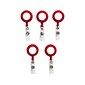 Staples Clip On Badge Reels, Red, 5/Pack (51915)