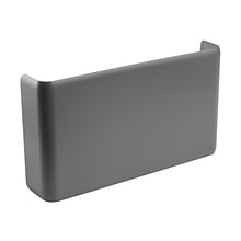 Poppin 1-Pocket Plastic Letter Size Wall File, Dark Gray (105092)