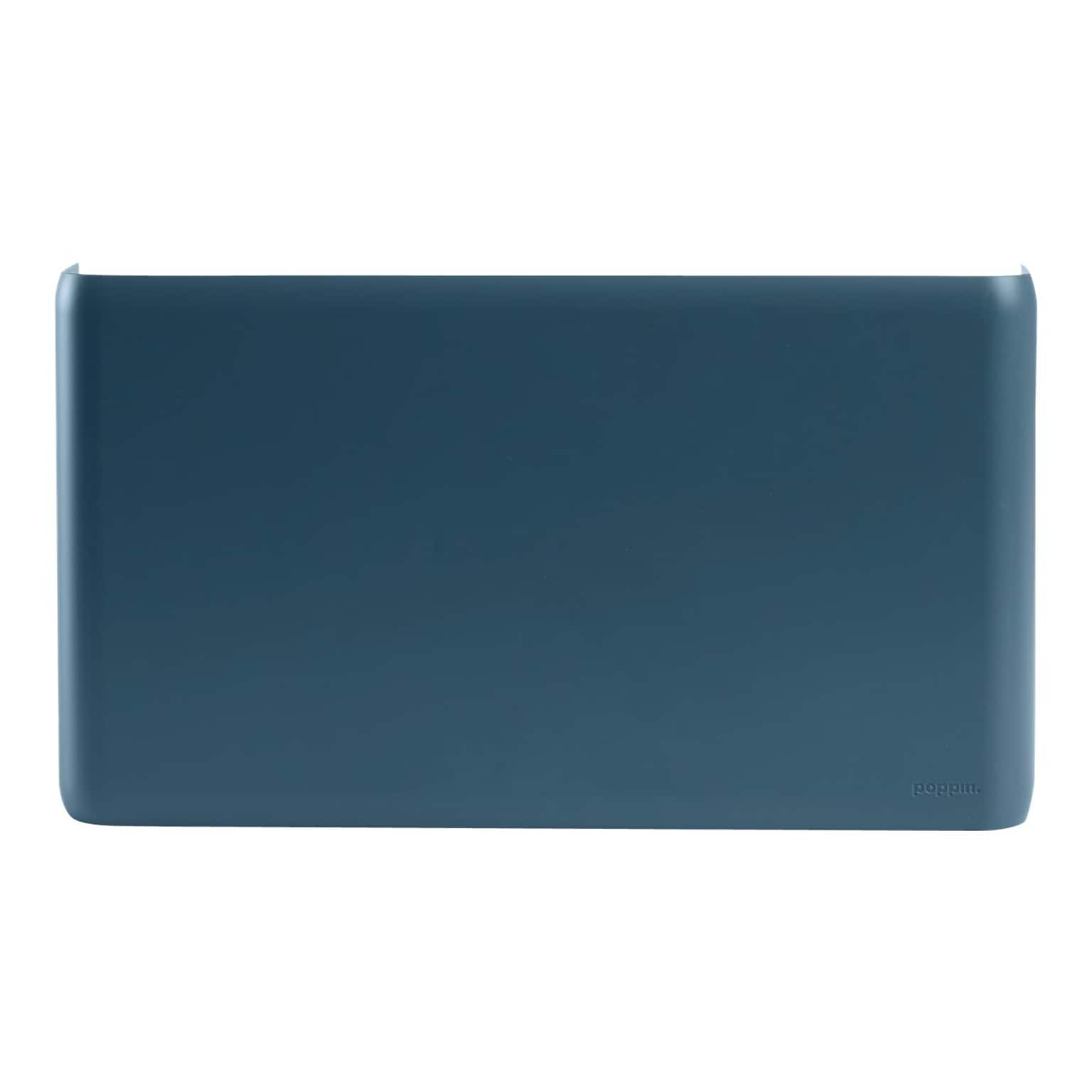 Poppin 1-Pocket Plastic Letter Size Wall File, Slate Blue (105093)
