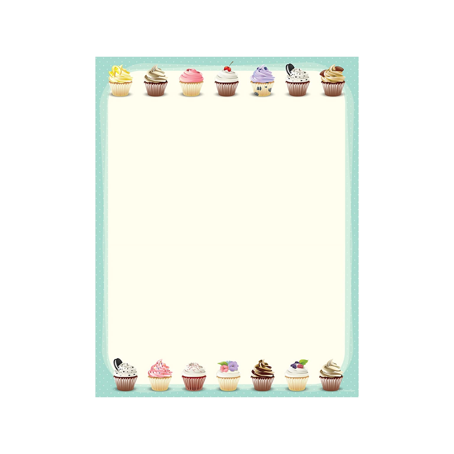 Great Papers! Iced Cupcakes Everyday Letterhead, Multicolor, 80/Pack (2019046)