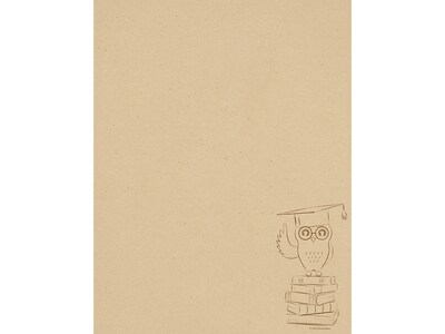 Great Papers! Professor Whooo Graduation Letterhead, Beige, 80/Pack (2019007)