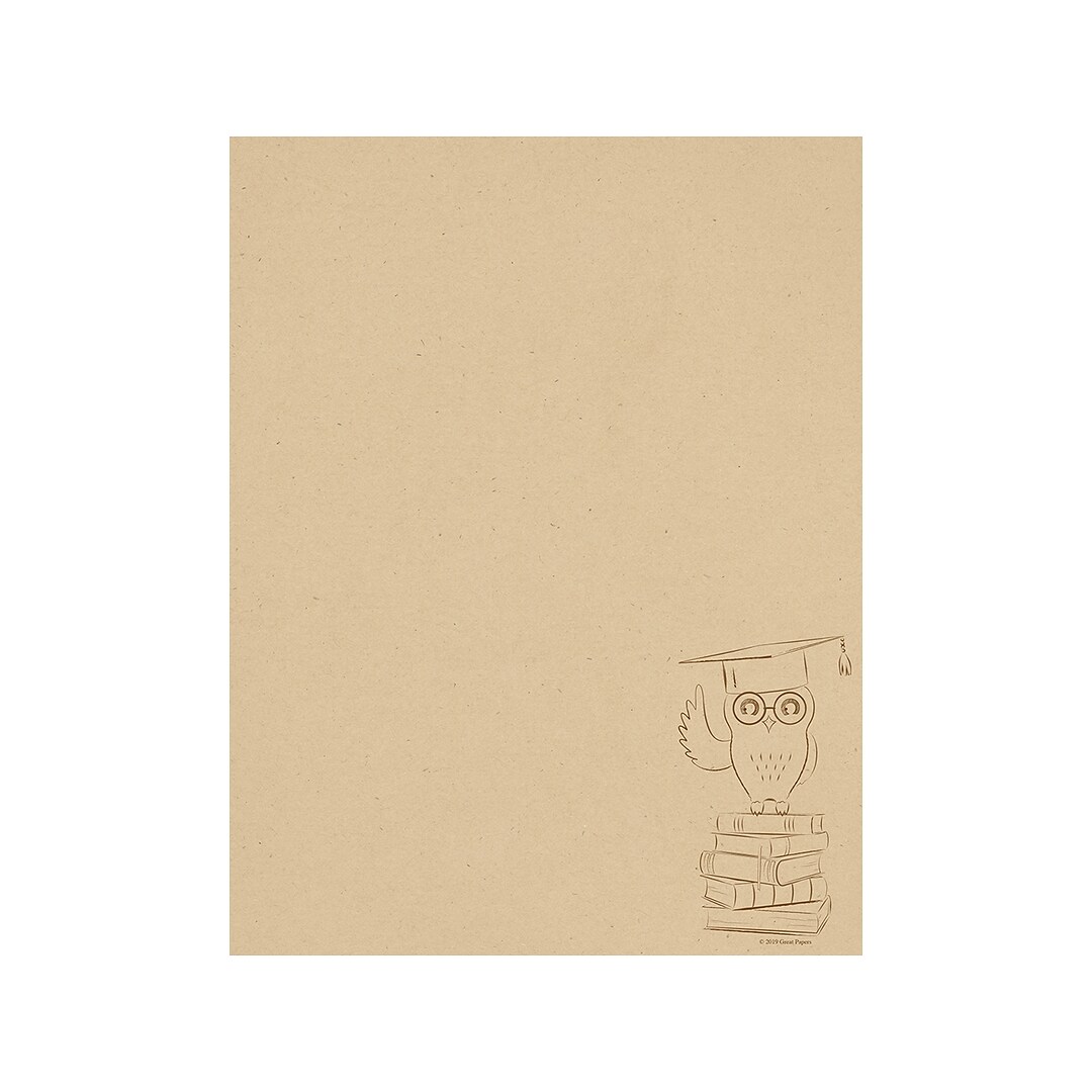 25 or 80pk Graduation Stationery Letterhead 