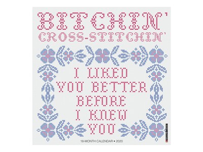 2020 Willow Creek 12 x 12 Wall Calendar, Bitchin Cross-Stitchin, Multicolor (05415)