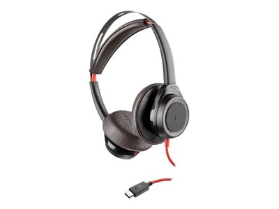 Plantronics Blackwire 7225 Stereo Wired USB-C Headset, Black (211145-01)