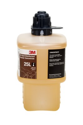 3M HB Quat Disinfectant Cleaner Concentrate 25L, Gray Cap, 2 Liter, 6/Case, Grey | Quill