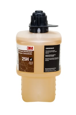 3M Twist N Fill HB Quat Disinfectant Cleaner Concentrate 25H, Gray Cap, 2 Liter, 6/Case