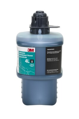 3M Bathroom Disinfectant Cleaner Concentrate 4L, Gray Cap, 2 Liter, 6/Case, Grey | Quill