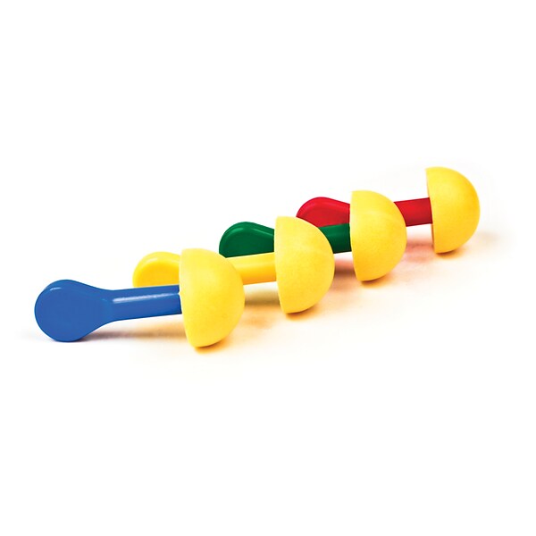 3M™ E-A-R™ EXPRESS™ Pod Plugs™ Earplugs, Uncorded, Assorted Color Grips, Pillow Pack, 100/Box (321-2200)