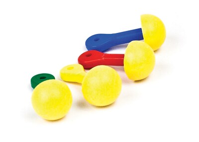 3M™ E-A-R™ EXPRESS™ Pod Plugs™ Earplugs, Uncorded, Assorted Color Grips, Pillow Pack, 100/Box (321-2