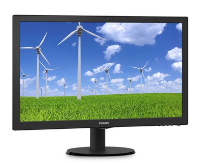 Philips S-line 243S5LDAB/27 24 LED Monitor, Black with Hairline Texture