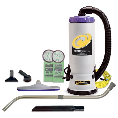 ProTeam Super QuarterVac Backpack Vacuum, Gray/Purple (107118)