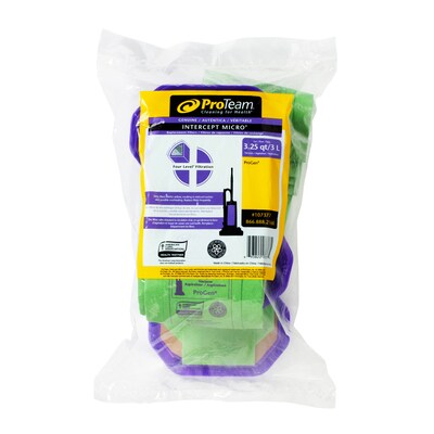 ProTeam Vacuum Filters, Green, 10/Pack (107377)