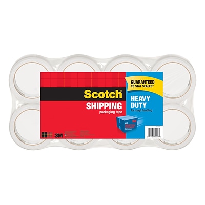 Scotch® Heavy Duty Shipping Packing Tape, 1.88 x 54.6 yds., Clear, 8 Rolls (3850-6-2BR)