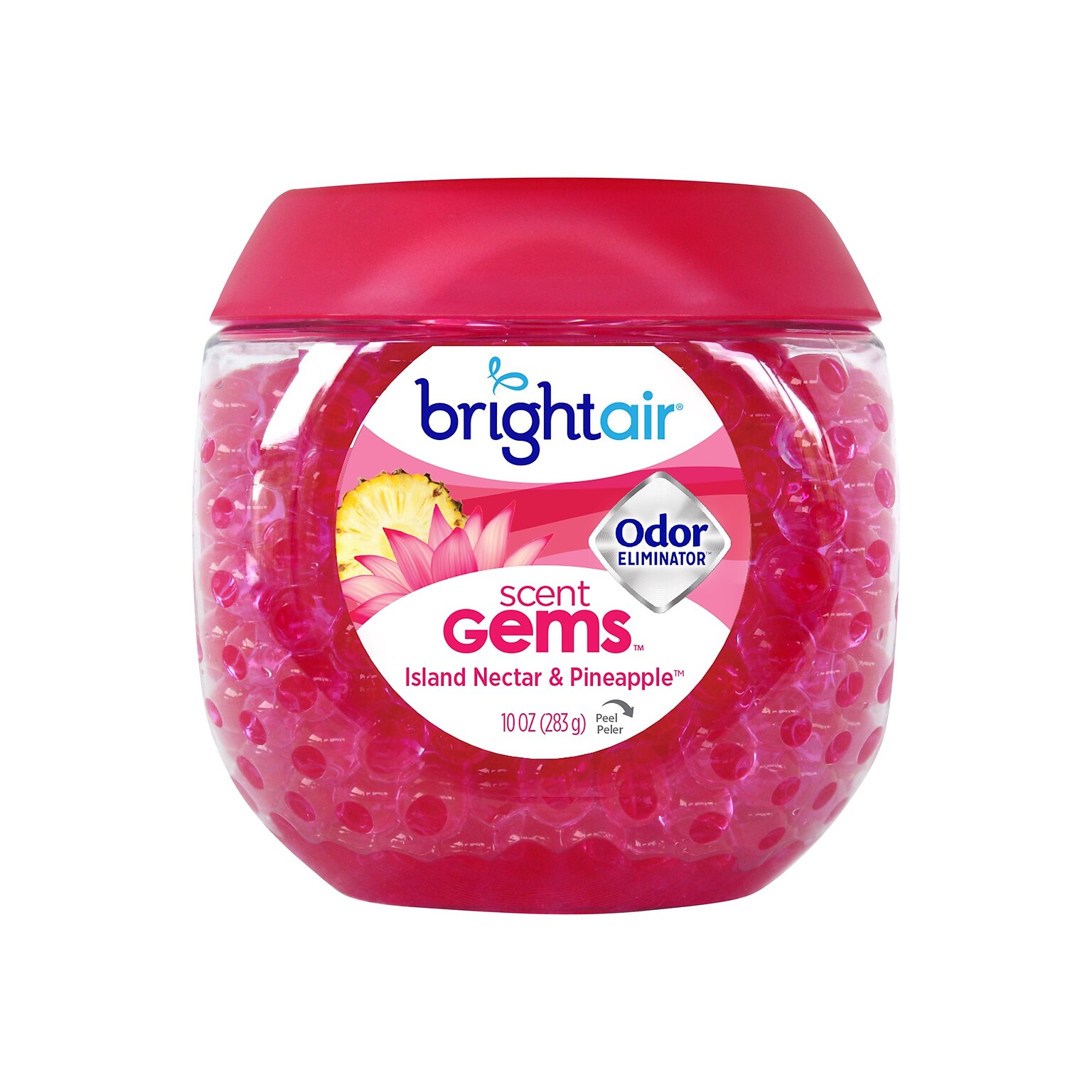 Bright Air Scent Gems Solid Air Freshener, Island Nectar and Pineapple, 10 oz. (900229)