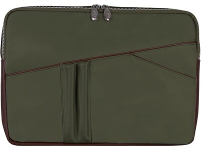 McKlein N Series AUBURN Nylon Laptop Sleeve for 15" Laptops, Green (18321)