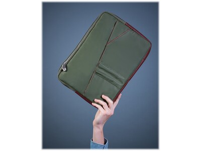 McKlein N Series AUBURN Nylon Laptop Sleeve for 15" Laptops, Green (18321)