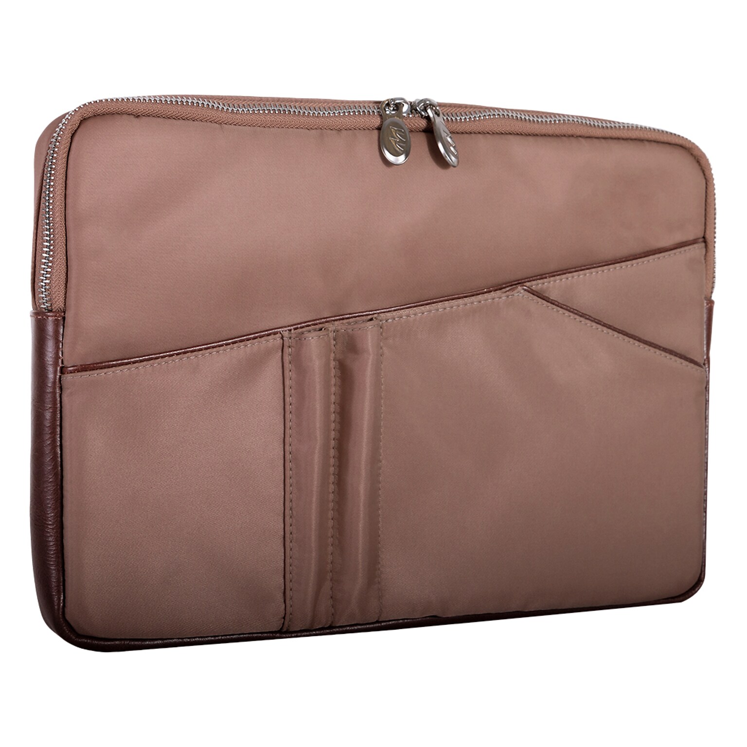 McKlein N Series AUBURN Nylon Laptop Sleeve for 15 Laptops, Khaki (18324)