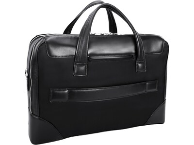 McKleinUSA N Series HARPSWELL Nylon Pocket Briefcase, Black (18565)