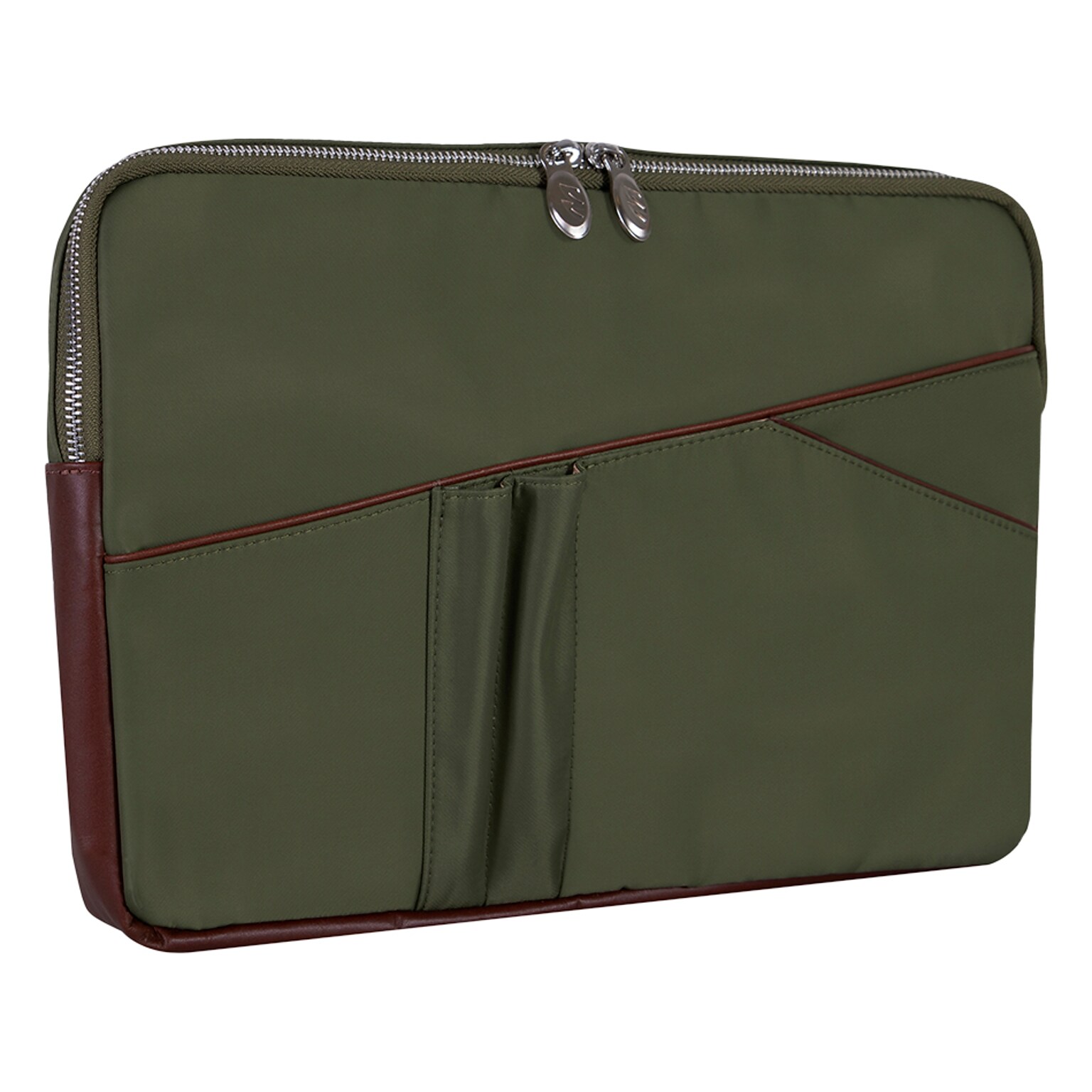 McKleinUSA N Series CRESCENT Nylon Laptop Sleeve for 14 Laptops, Green (18331)