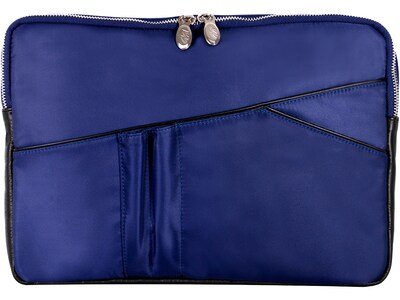 McKleinUSA N Series CRESCENT Nylon Laptop Sleeve for 14" Laptops, Navy (18337)