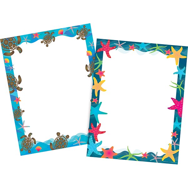 Barker Creek Kai Ola 8.5 x 11 Computer Paper Pack (two designs), 100 Sheets/Set (BC4013)