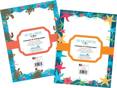 Barker Creek Kai Ola Computer Paper, 8.5 x 11, 60 lbs., Multicolored, 100 Sheets/Pack (BC4013)