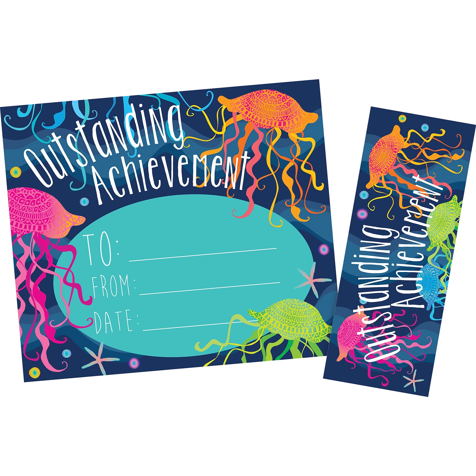 Barker Creek Kai Ola Outstanding Achievement Awards & Bookmarks Set, 8.5 x 5.5”, Multicolored, 30/Pack (BC439)