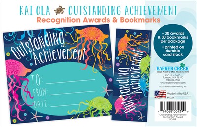 Barker Creek Kai Ola Outstanding Achievement Awards & Bookmarks, 30/Pack (BC439)