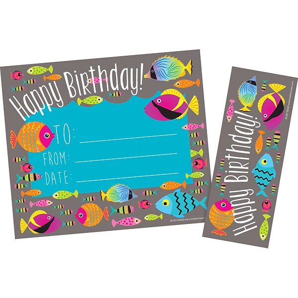 Barker Creek Kai Ola Happy Birthday Awards & Bookmarks, 30/Pack (BC437)