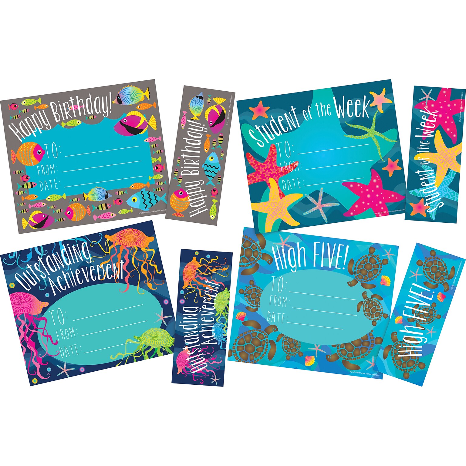 Barker Creek Kai Ola Recognition Awards & Bookmarks Set, 8.5 x 5.5”, Multicolored, 120/Set (BC4012)