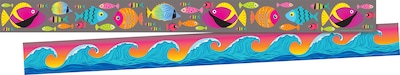 Barker Creek Kai Ola Tropical Fish 35 x 3 Double-sided Border, 12/Pack (BC918)