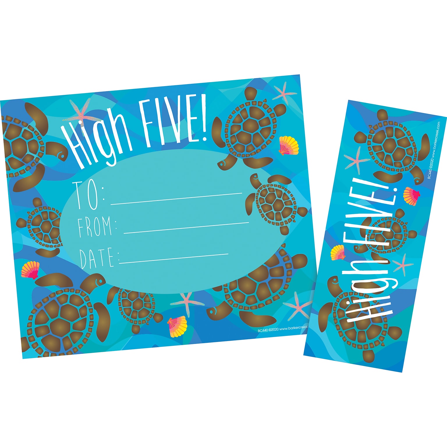 Barker Creek Kai Ola High Five Awards & Bookmarks Set, 8.5 x 5.5”, Multicolored, 30/Pack (BC440)