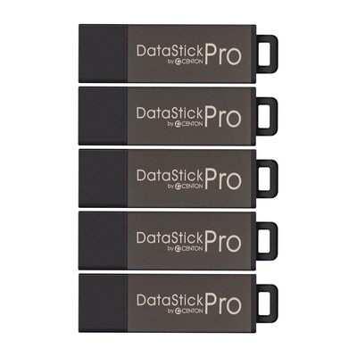 Centon USB 2.0 Datastick Pro 8GB, Grey 5/Pack