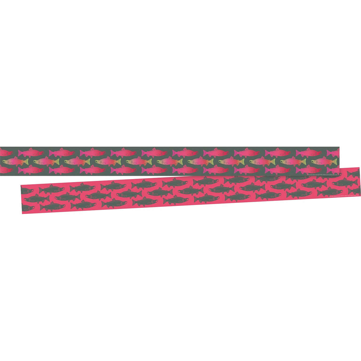 Barker Creek Double-Sided Border, 35 x 3, Sea & Sky Salmon, 24/Pack (BC4016)