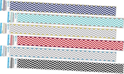 Barker Creek Double-Sided Border Set, 35" x 3", Chevron, 6 designs, 72/Set (BC4000)