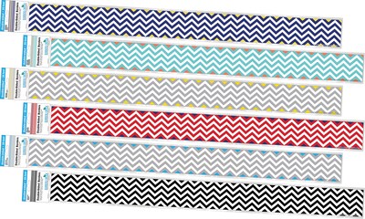 Barker Creek Chevron 35" x 3" Double-Sided Trim Set (6 designs), 72/Set (BC4000)