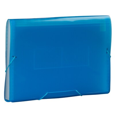 JAM Paper® 13 Pocket Plastic Expanding File, Accordion Folders, Legal Size, 10 x 15, Blue, Sold Individually (419EX13BU)