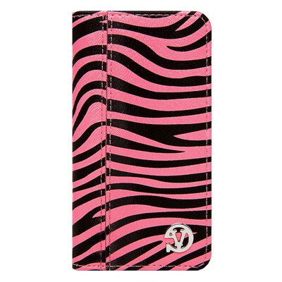 Pink Zebra Wallet Card Holder Case for Samsung Galaxy S5