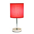 All the Rages Simple Designs LT2007-RED Chrome Table Lamp Shade, Red