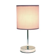 All the Rages Simple Designs LT2007-PRP Chrome Table Lamp Shade, Purple