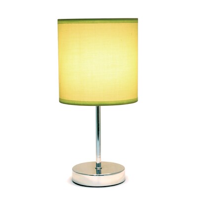 All the Rages Simple Designs LT2007-GRN Chrome Table Lamp Shade, Green