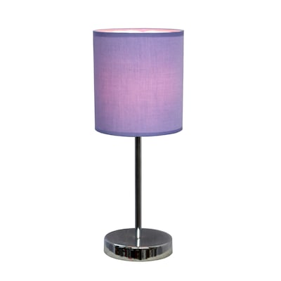 All the Rages Simple Designs LT2007-PRP Chrome Table Lamp Shade, Purple