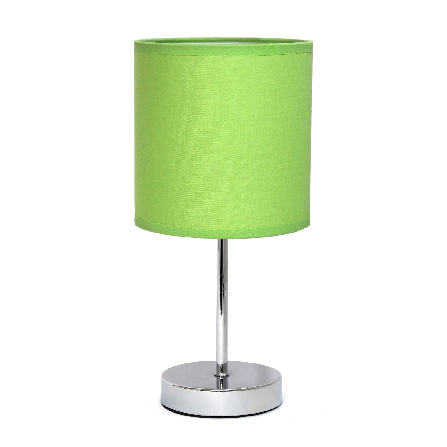 All the Rages Simple Designs LT2007-GRN Chrome Table Lamp Shade, Green