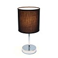 All the Rages Simple Designs LT2007-BLK Chrome Table Lamp Shade, Black