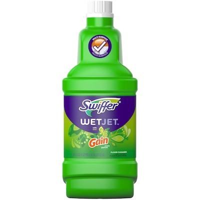 Swiffer WetJet Multi-Purpose Floor and Hardwood Liquid Cleaner Solution Refill, Gain Scent, 42.2 fl