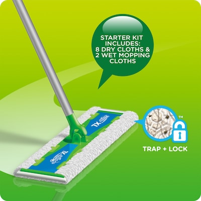 Swiffer® Sweeper 49947 Wet / Dry Mop Starter Kit with 14 Dry / 5 Wet  Disposable Pads