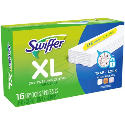 Swiffer Sweeper XL Dry Cloth, White, 16/Carton (33903)