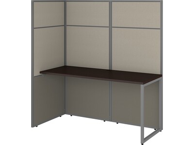 Bush Business Furniture Easy Office 66.34" x 60" Single Desk, Mocha Cherry (EODH160MR-03K)