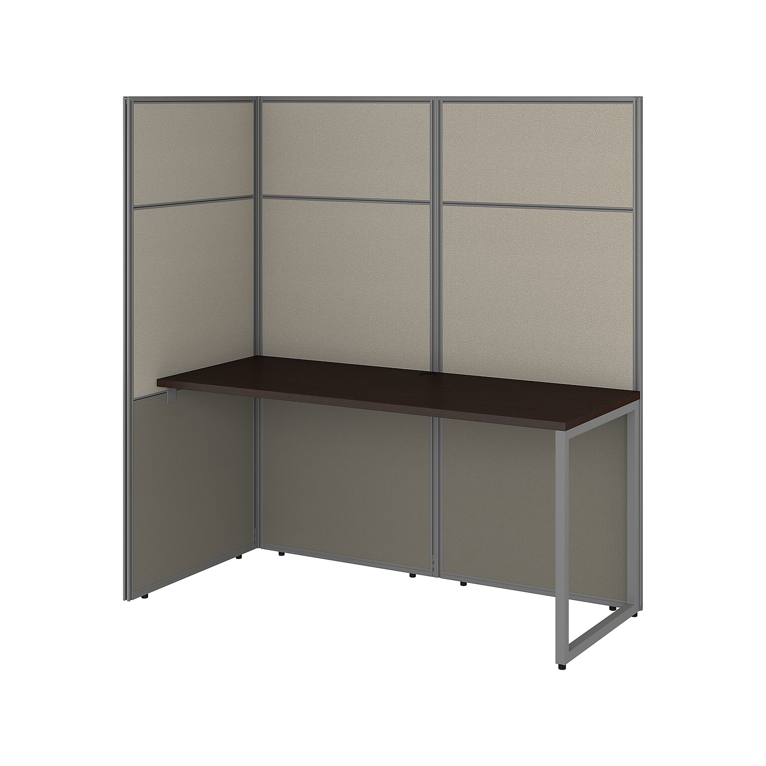 Bush Business Furniture Easy Office 66.34 x 60 Single Desk, Mocha Cherry (EODH160MR-03K)
